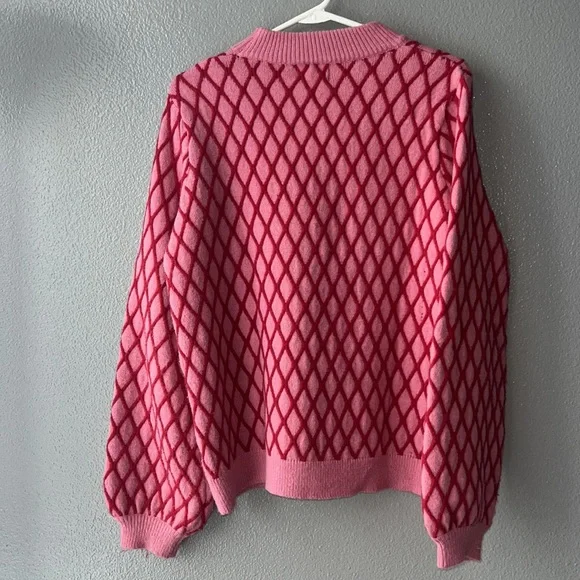 Vici Pink & Red Sweater Size M - Picture 5 of 5